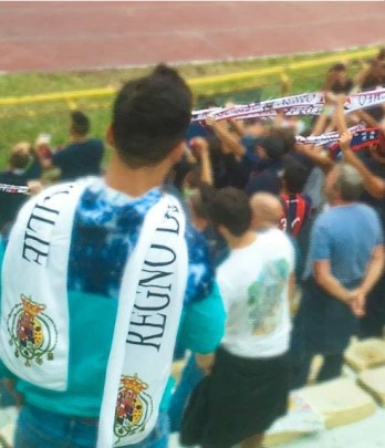 Sciarpa regno delle due Sicilie - partita serie b Bologna Crotone