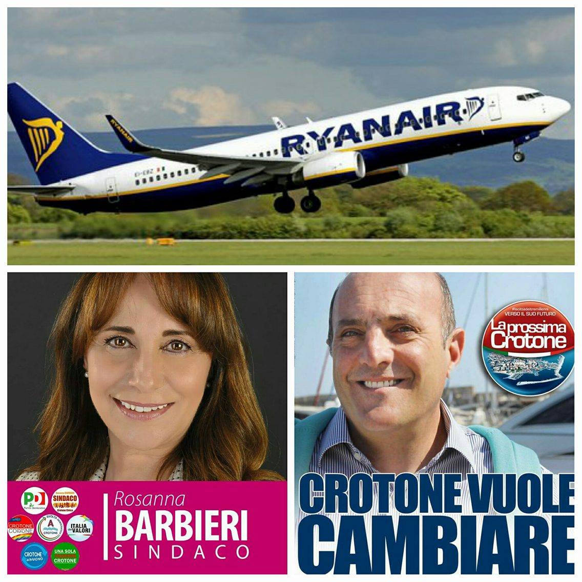 Rosanna Barbieri e Ugo Pugliese su Ryanair