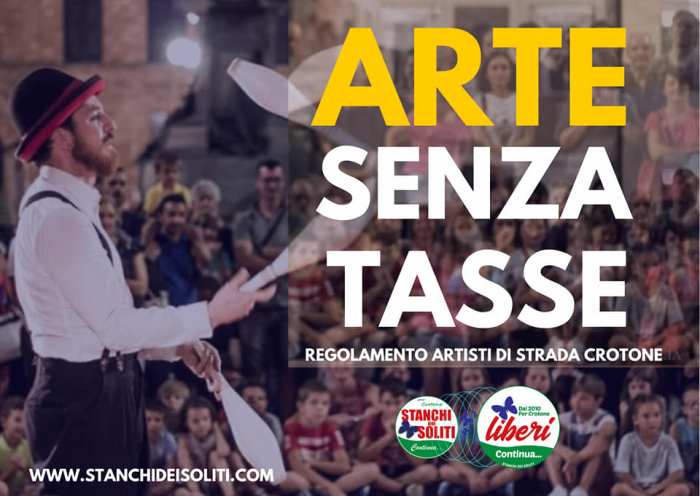 NUOVO REGOLAMENTO ARTISTI DI STRADA: A CROTONE POTRANNO ESIBIRSI&nbsp;GRATIS